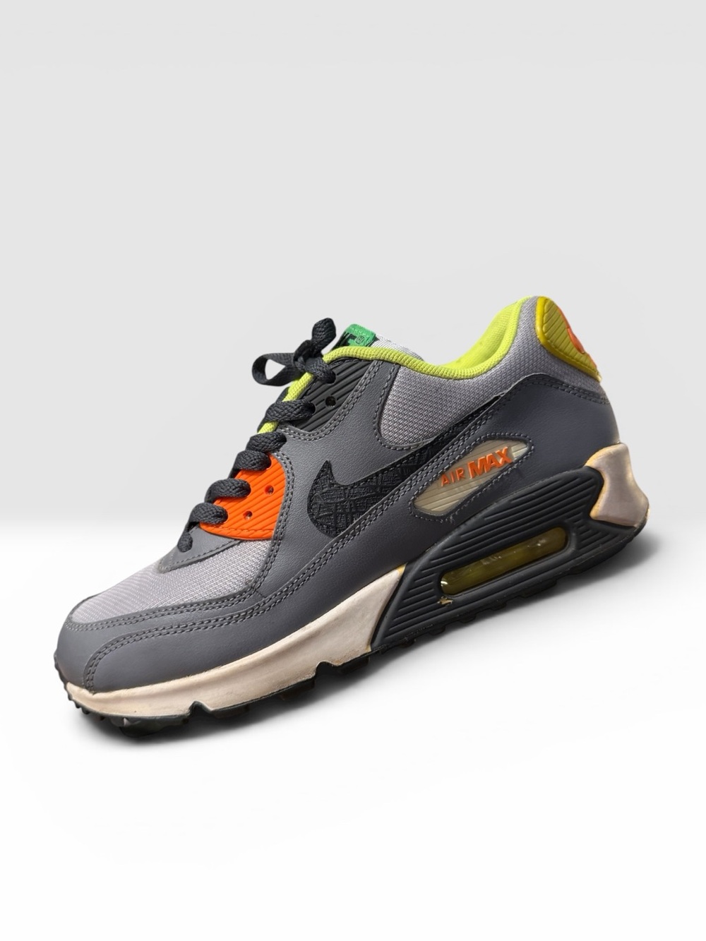 Nike Air Max Sneakers - Gray, Black, Orange, Yellow